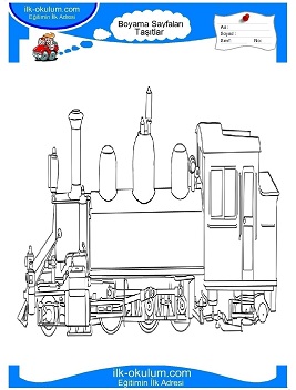 Çocuklar İçin Tren Boyama Sayfaları 